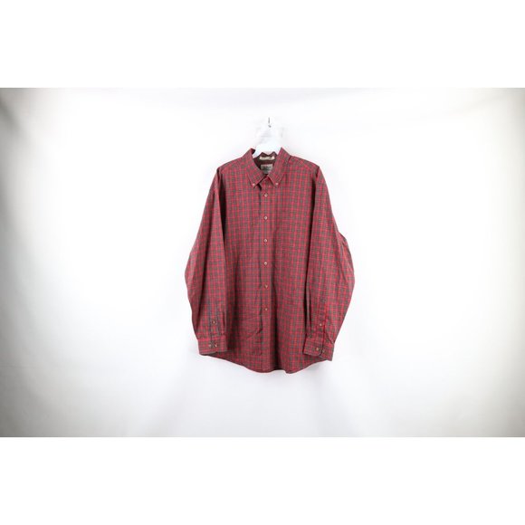 70s-80'S LLBean Long Sleeve Cotton Check Shirt Men's M Size Vintage /eaa527006